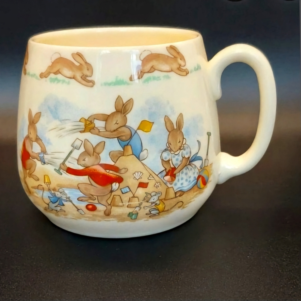 Fun Summer Keepsake 2p Set Children's Bowl & Mug Royal Doulton Bunnykins China